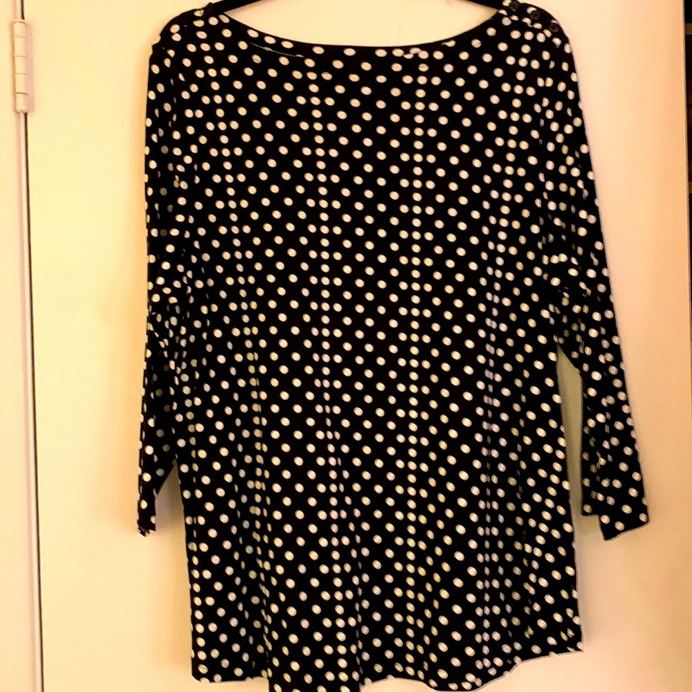 Black and White polka dot 100% suprima cotton brand new never worn.